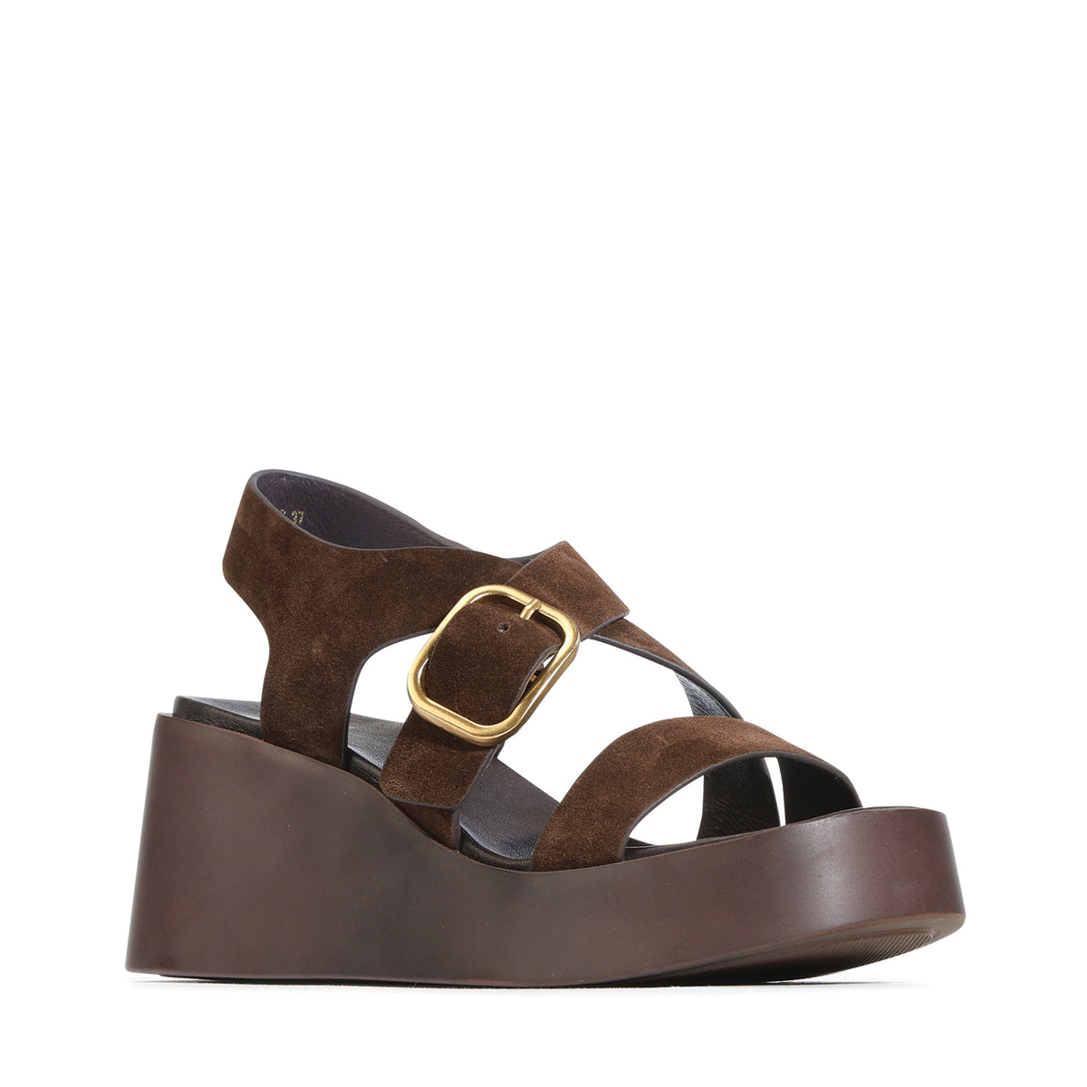 EOS Footwear Arianis Leather Sandal Wedge in chestnut suede
#Color_chestnut-suede