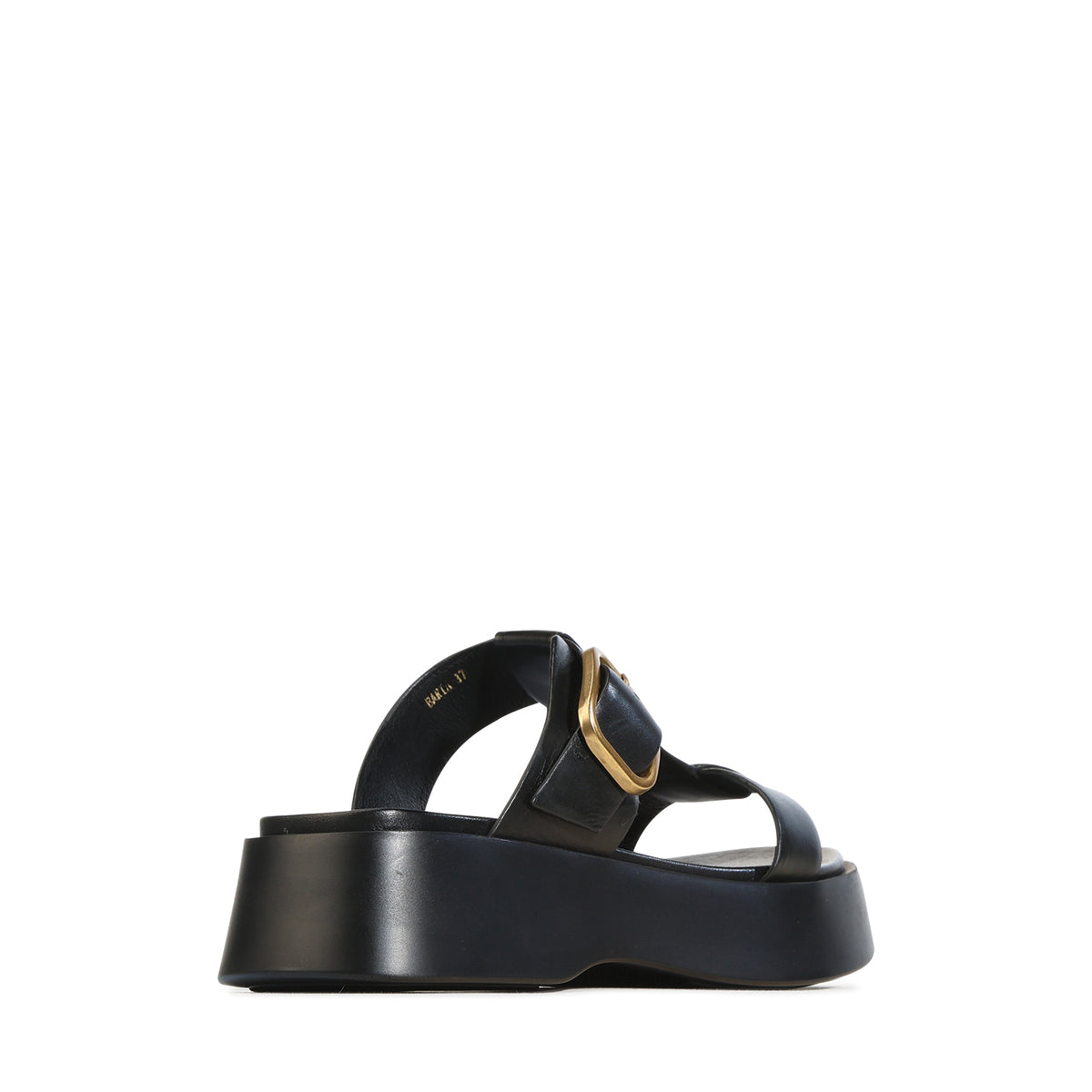 EOS Footwear Baria Leather Flatform Slide in Black
#Color_black