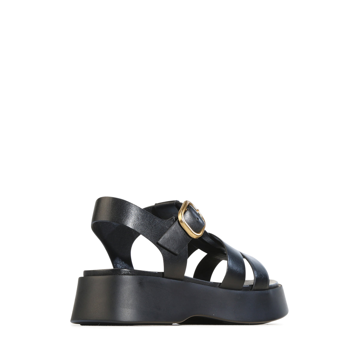 EOS Footwear Bario Leather Sandal in Black
#Color_black