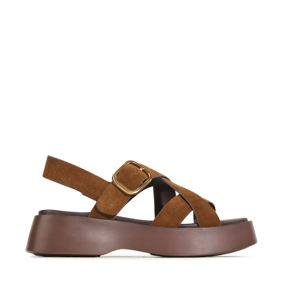 EOS Footwear Barista Leather Sandal in Tobacco-suede
#Color_tobacco-suede