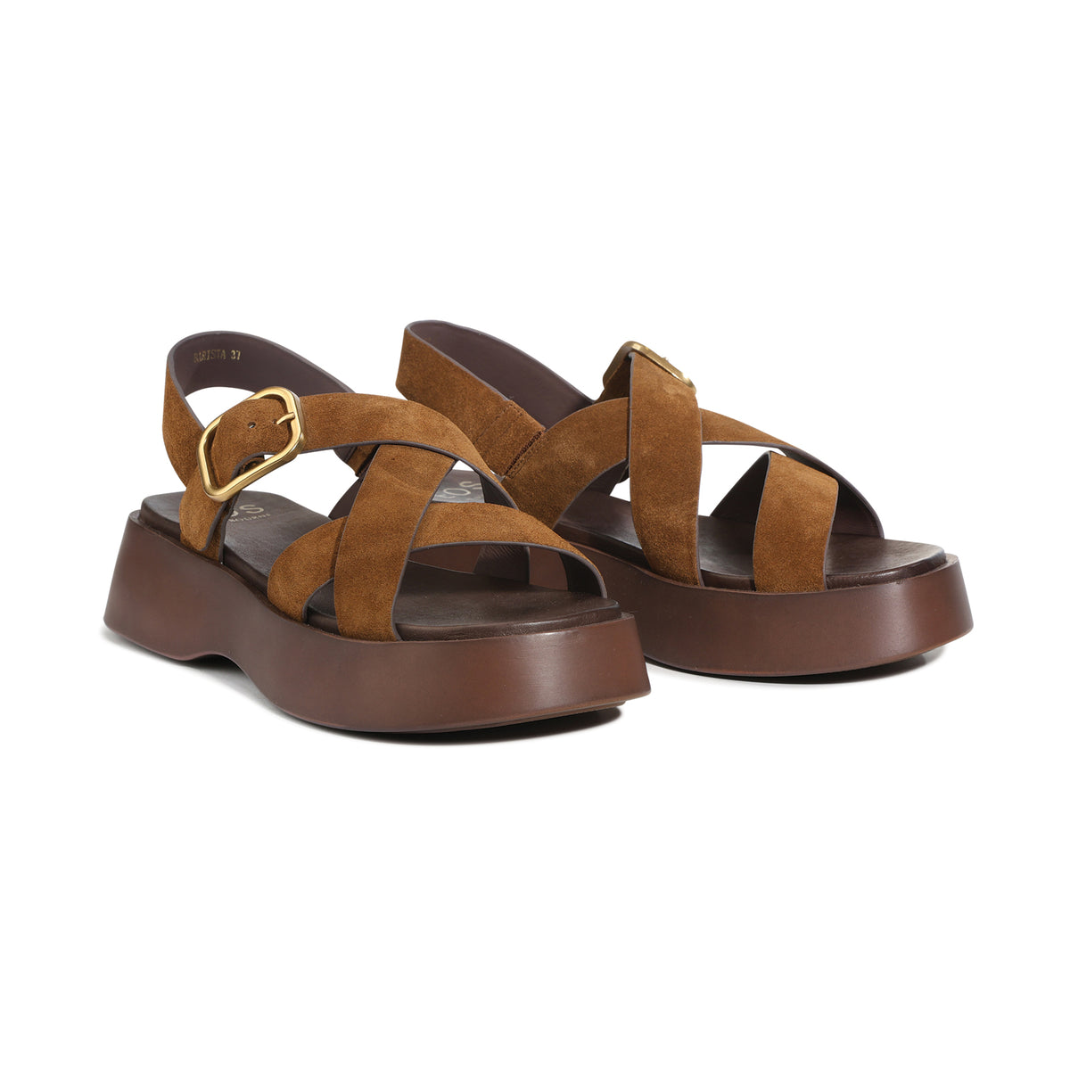 EOS Footwear Barista Leather Sandal in Tobacco-suede
#Color_tobacco-suede