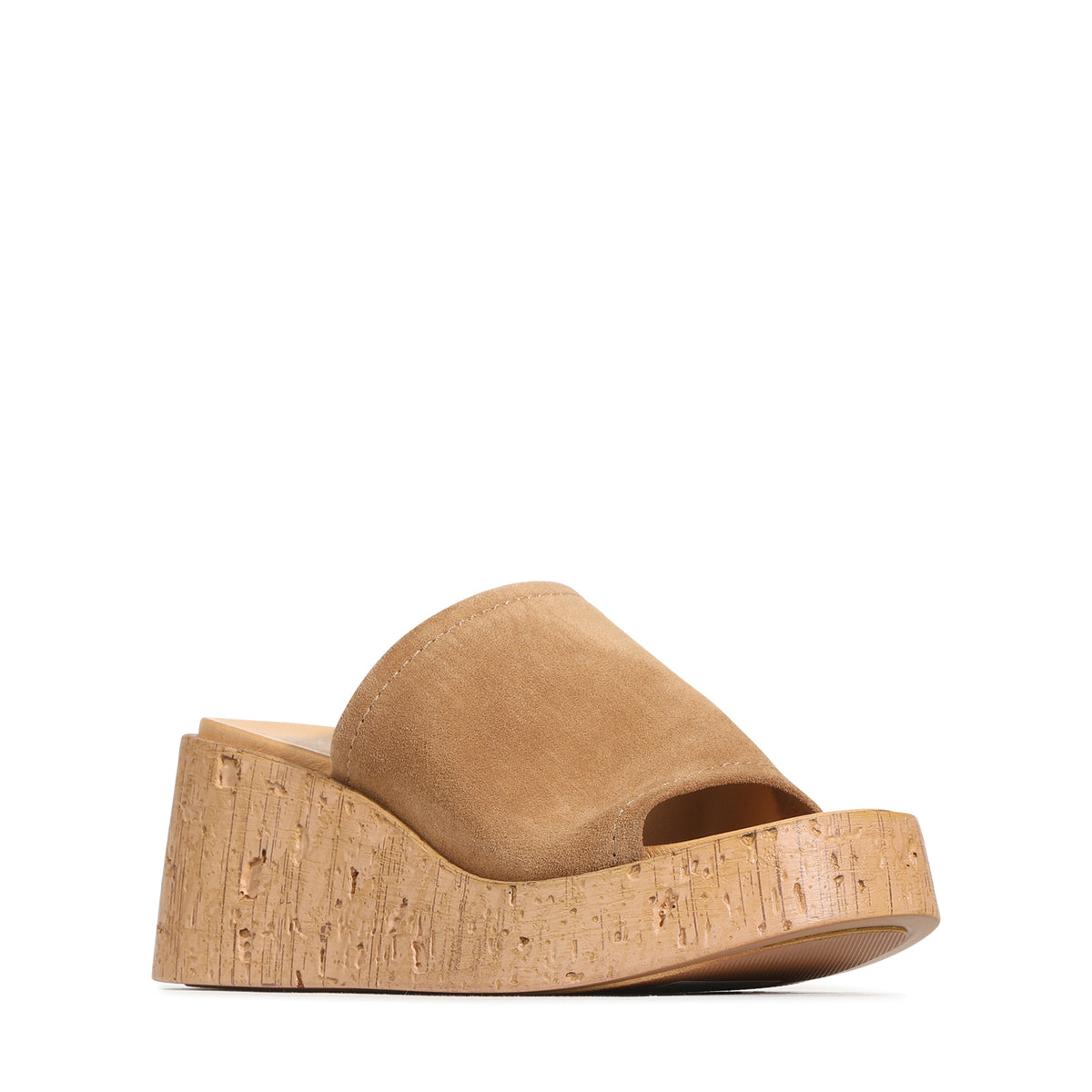 EOS Footwear Caria Leather Slide in Tan-suede
#Color_tan-suede