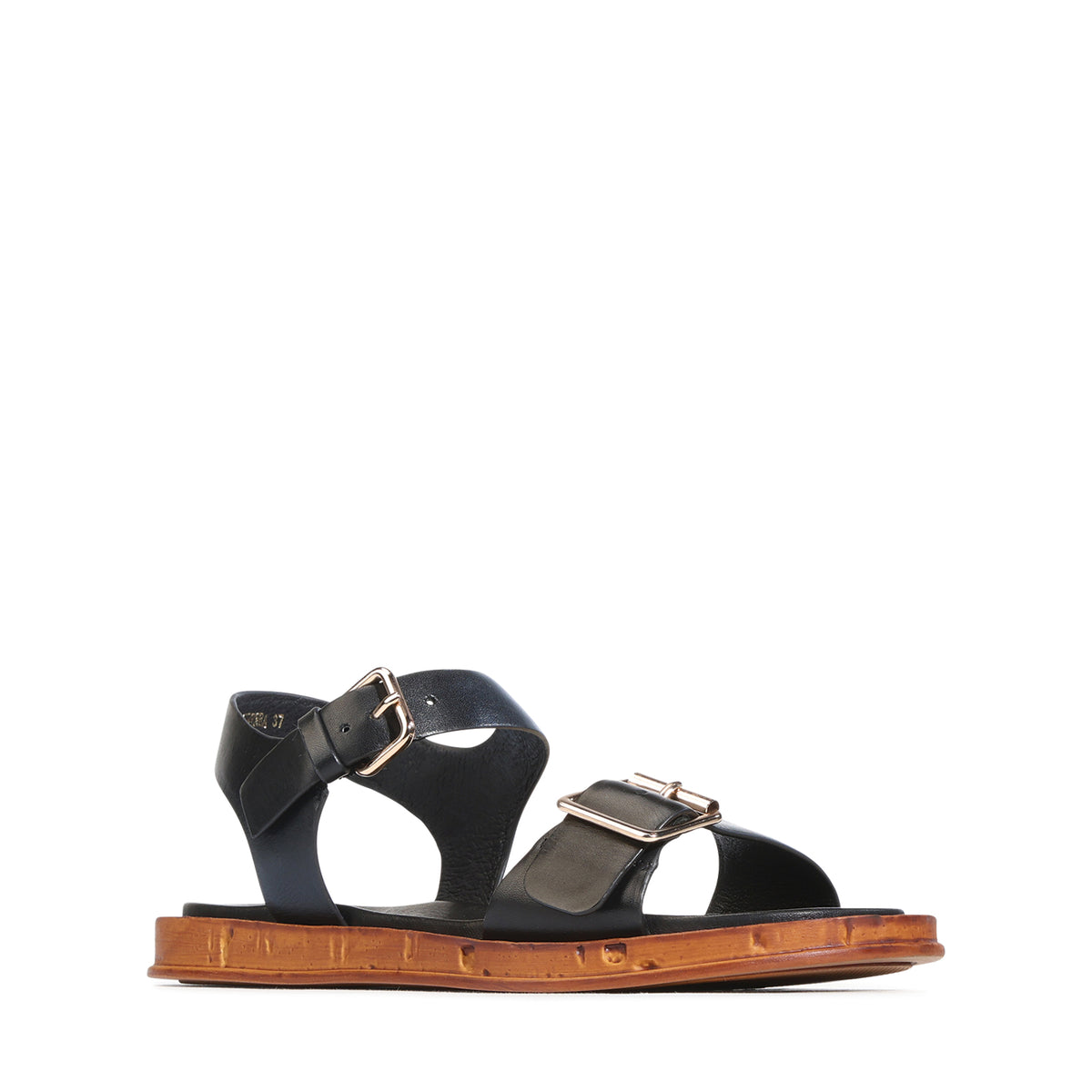 EOS Footwear Cerena Leather Sandal in Black
#Color_Black