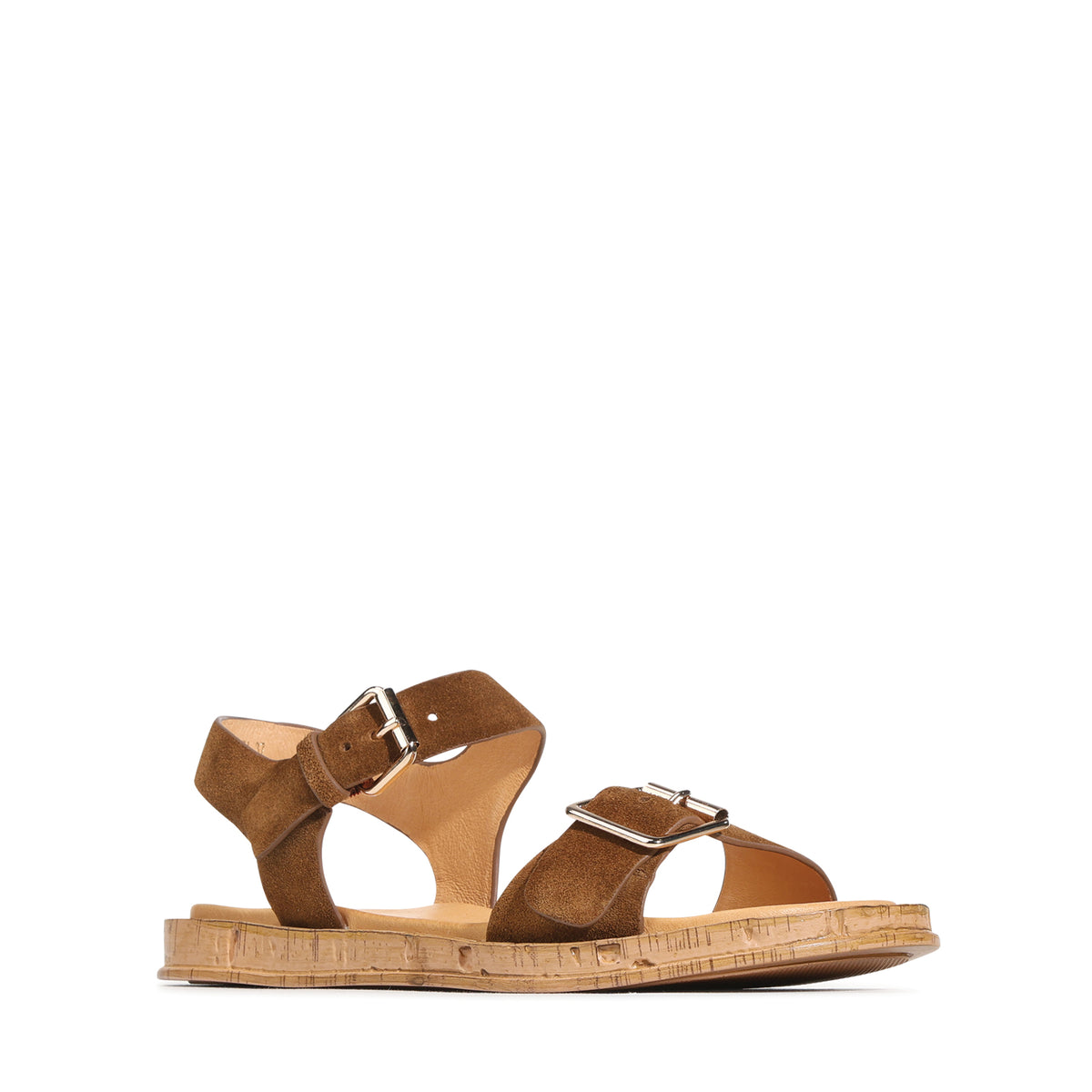 EOS Footwear Cerena Leather Sandal in Tobacco-suede
#Color_Tobacco-suede