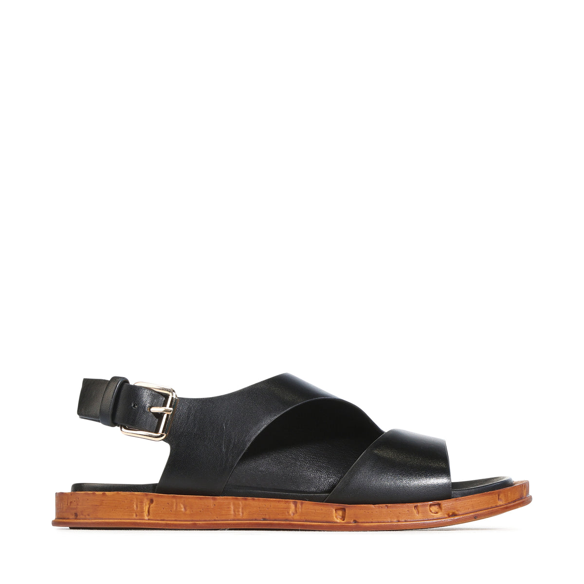 EOS Footwear Cerene Leather Sandal in Black
#Color_Black