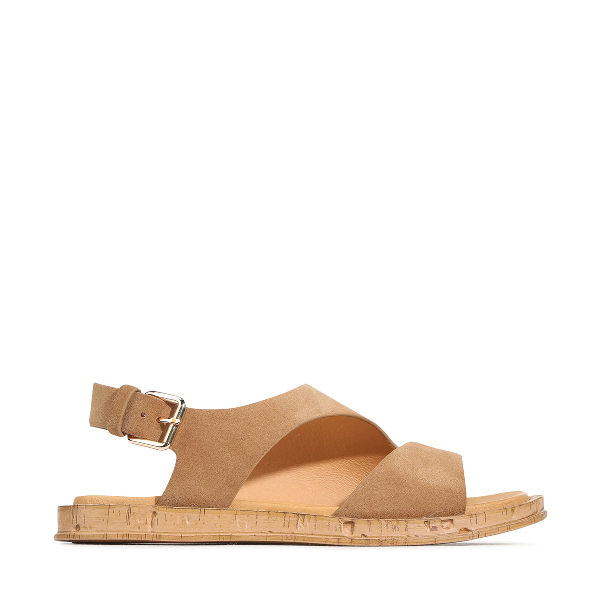 EOS Footwear Cerene Leather Sandal in Tan-suede
#Color_Tan-suede