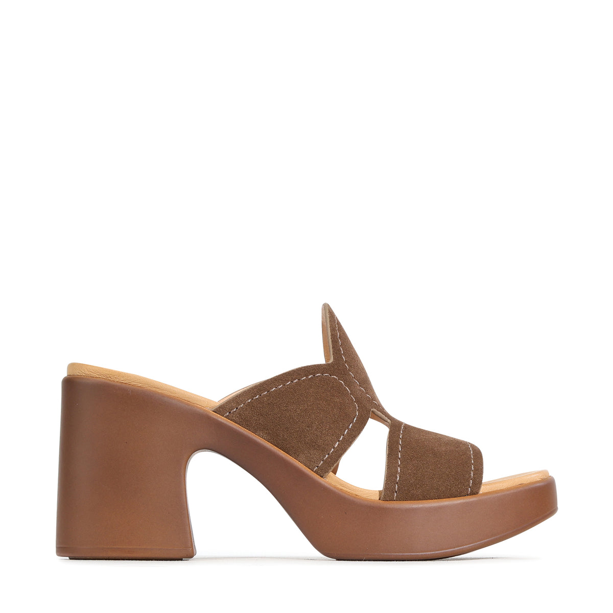 EOS Footwear Dol Leather Sandal Heel in pecan-suede
#Color_pecan-suede