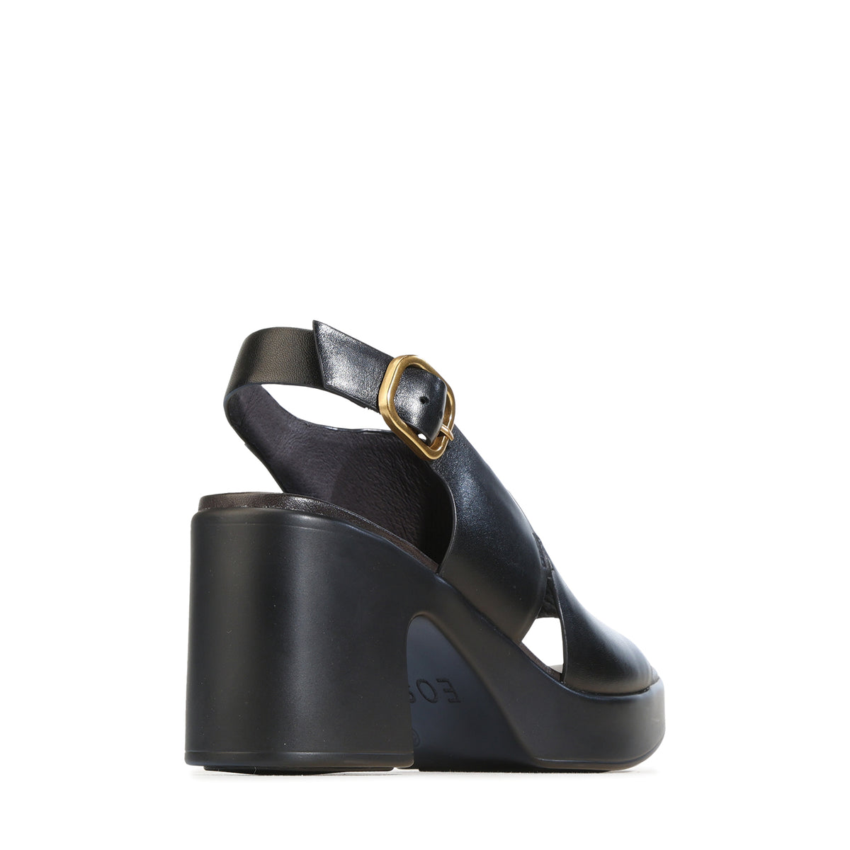 EOS Footwear Dolce Leather Block Heel in black
#Color_black