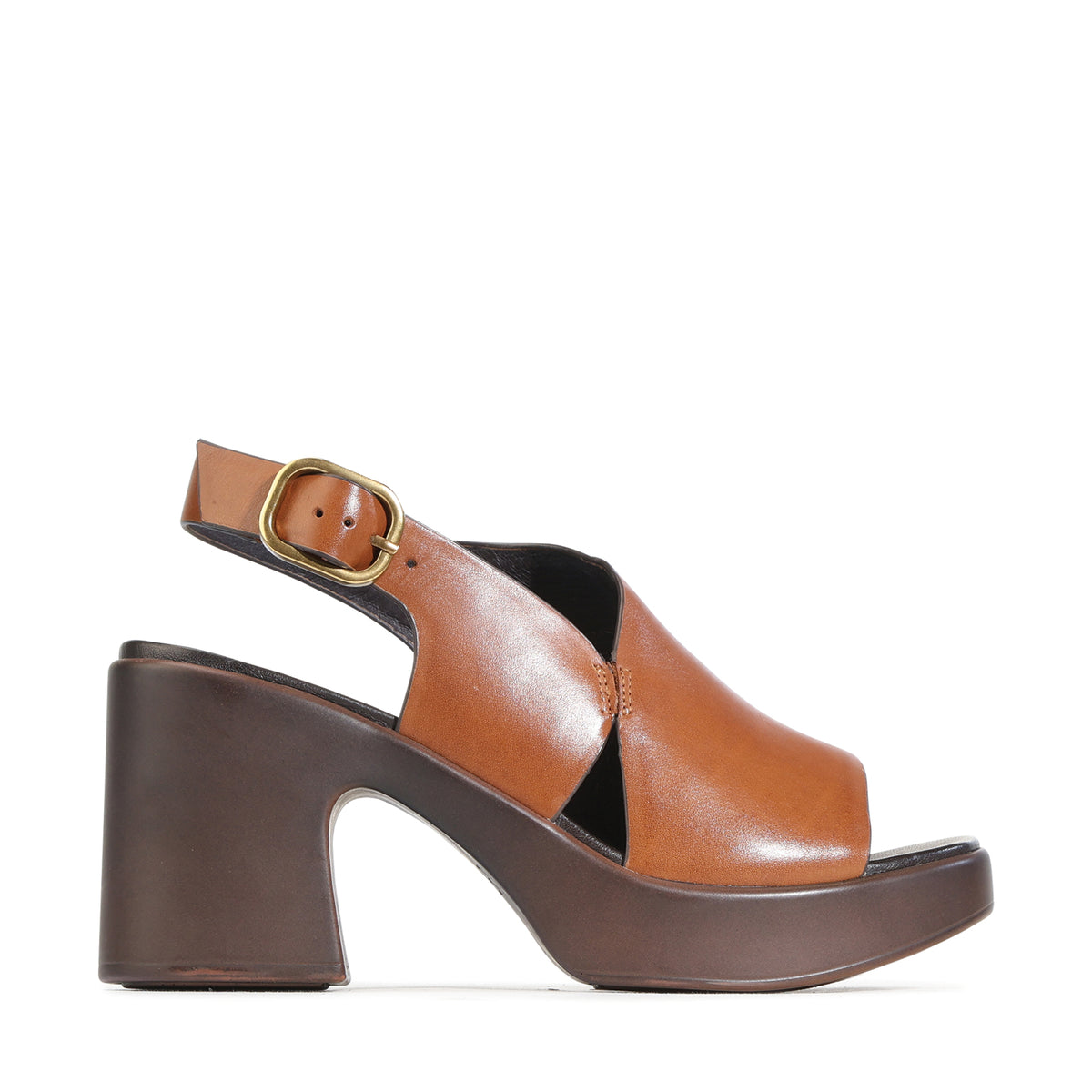 EOS Footwear Dolce Leather Block Heel in brandy
#Color_brandy