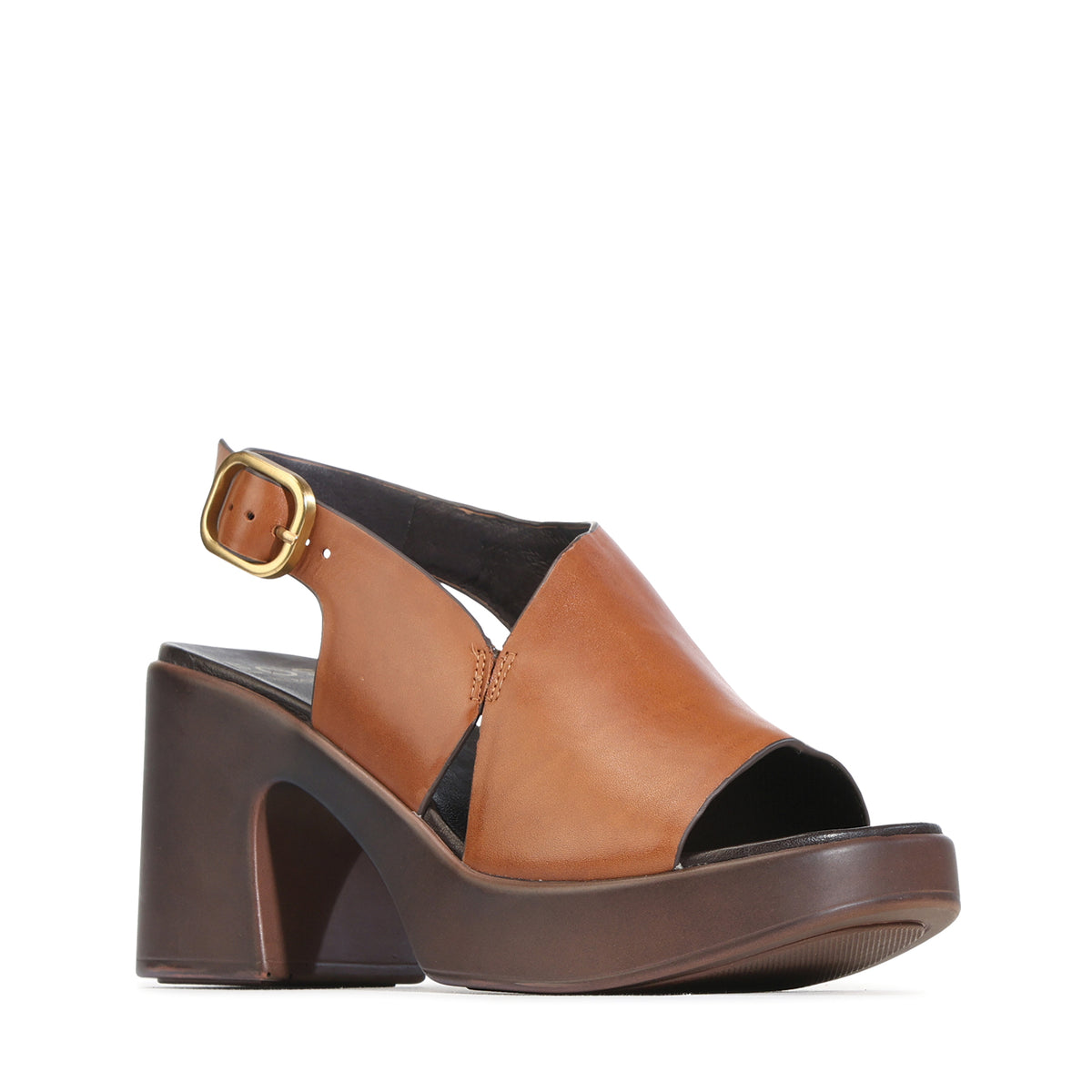 EOS Footwear Dolce Leather Block Heel in brandy
#Color_brandy