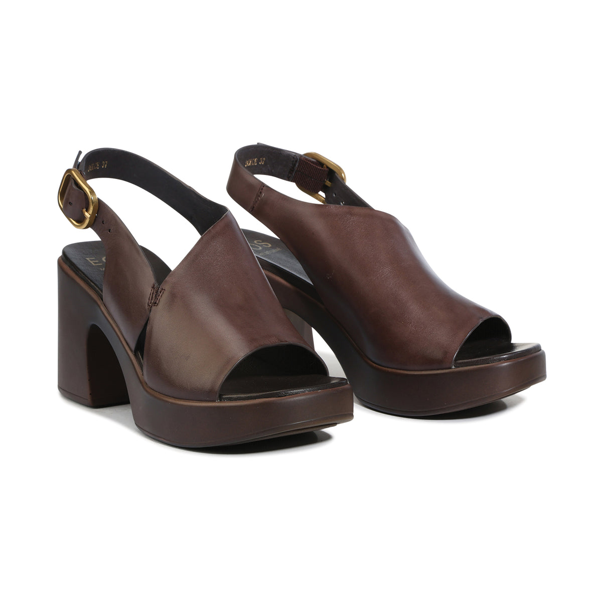 EOS Footwear Dolce Leather Block Heel in chestnut
#Color_chestnut