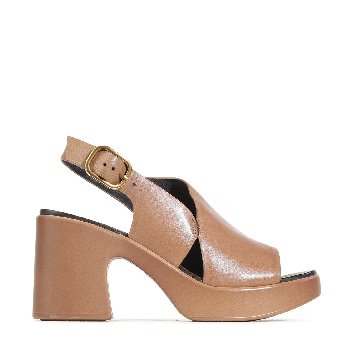 EOS Footwear Dolce Leather Block Heel in pecan
#Color_pecan