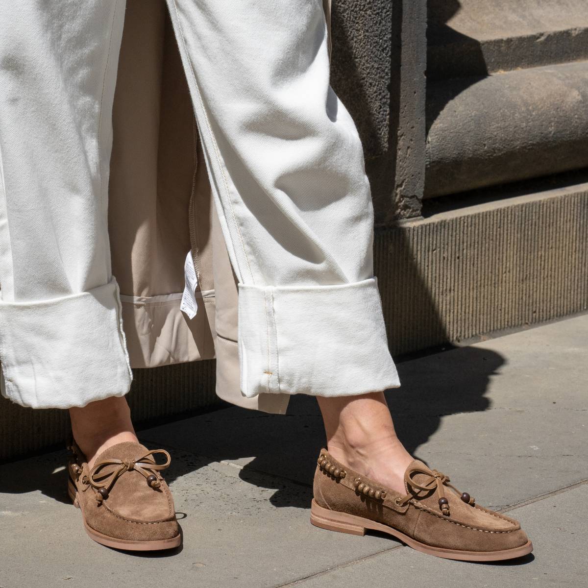 EOS Footwear Foressa Leather Loafers in Pecan-Suede
#Color_pecan-suede