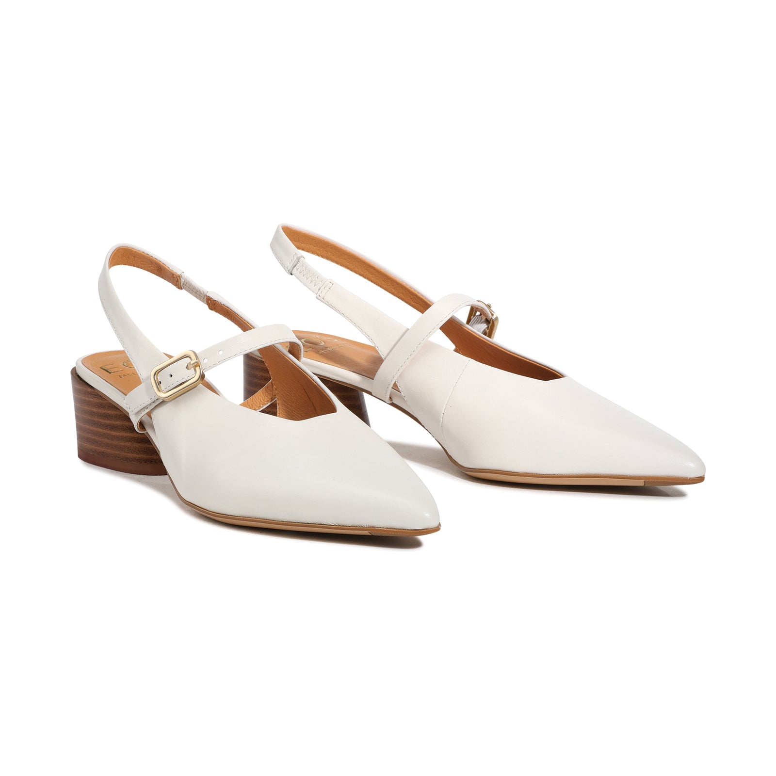 EOS Footwear Hattis Leather Slingback Heel in bone
#Color_bone
