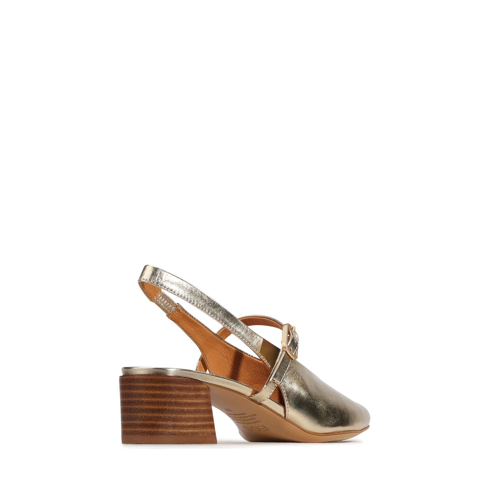 EOS Footwear Hattis Leather Slingback Heel in softgold
#Color_softgold
