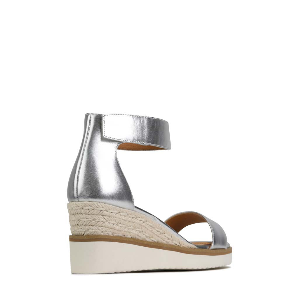 LAZY - EOS Footwear - Ankle Strap Sandals #color_silver
