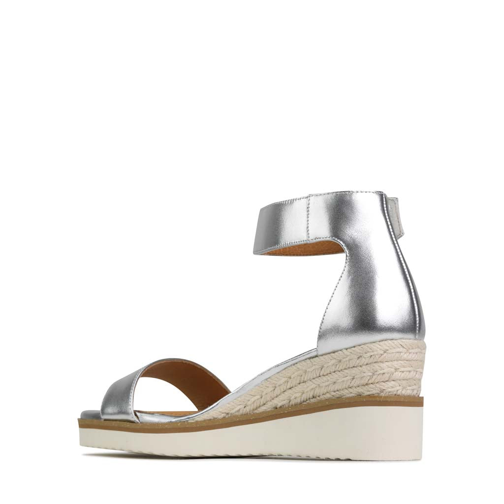 LAZY - EOS Footwear - Ankle Strap Sandals #color_silver