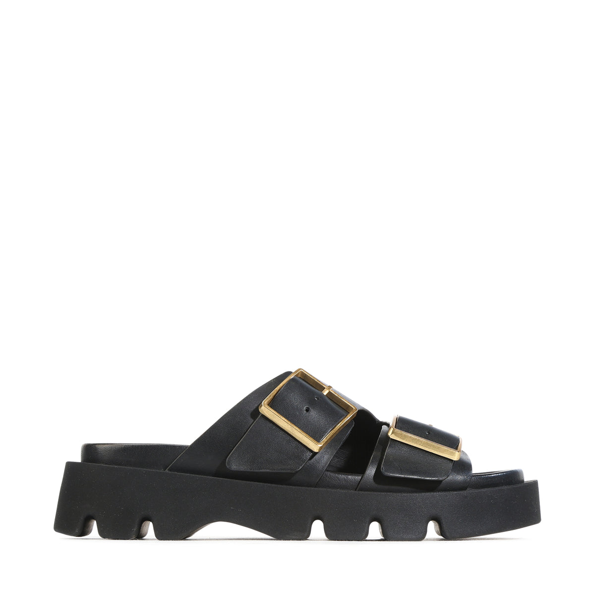 EOS Footwear Stara Leather Slide in black
#Color_black