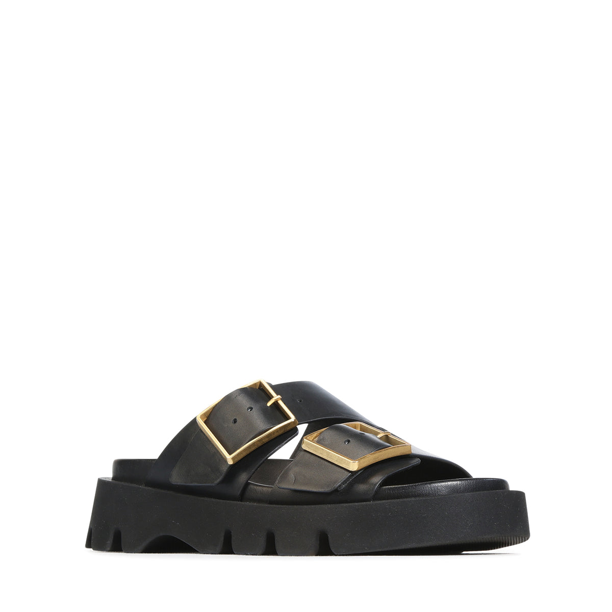 EOS Footwear Stara Leather Slide in black
#Color_black