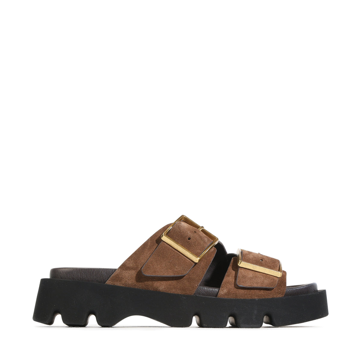 EOS Footwear Stara Leather Slide in pecan-suede
#Color_pecan-suede