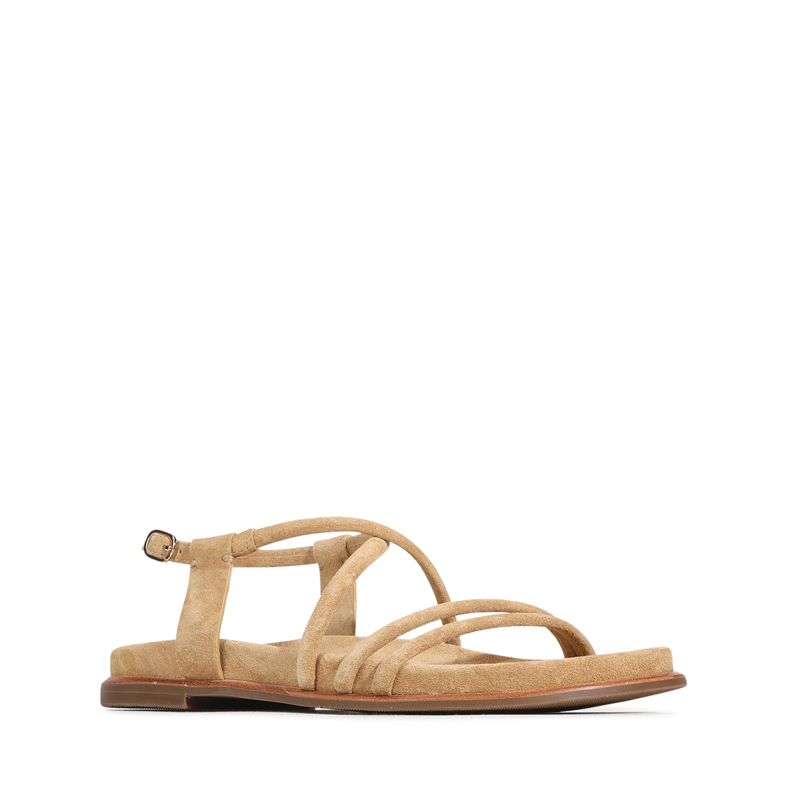 EOS Footwear Nalani Contoured Footbed Sandal in Almond Suede
#Color_almond-suede