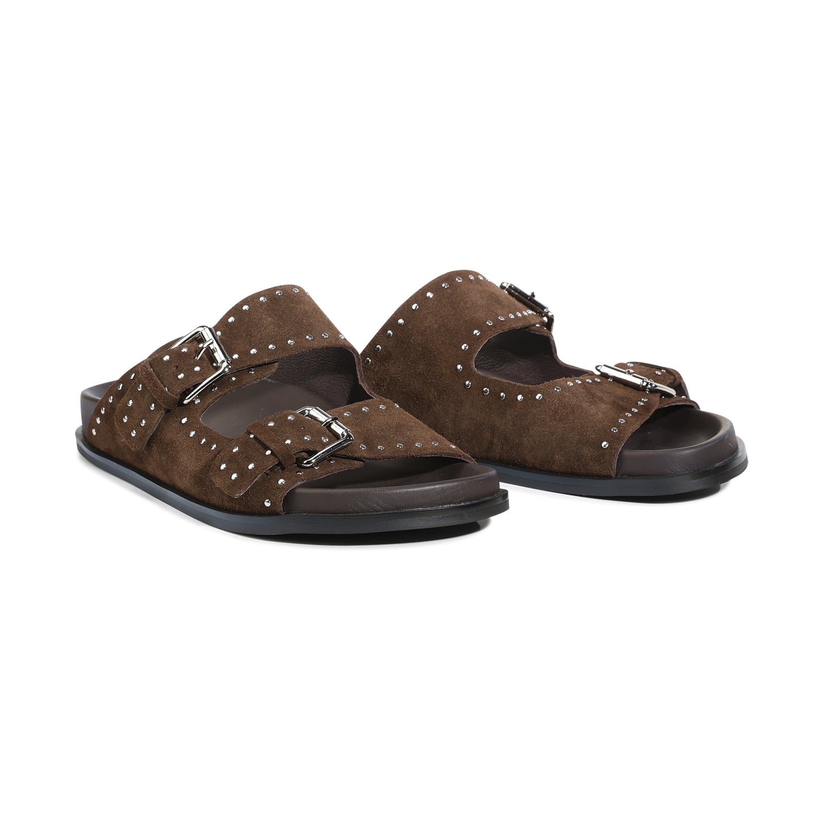 EOS Footwear Stara Leather Slide in chestnut-suede
#Color_chestnut-suede