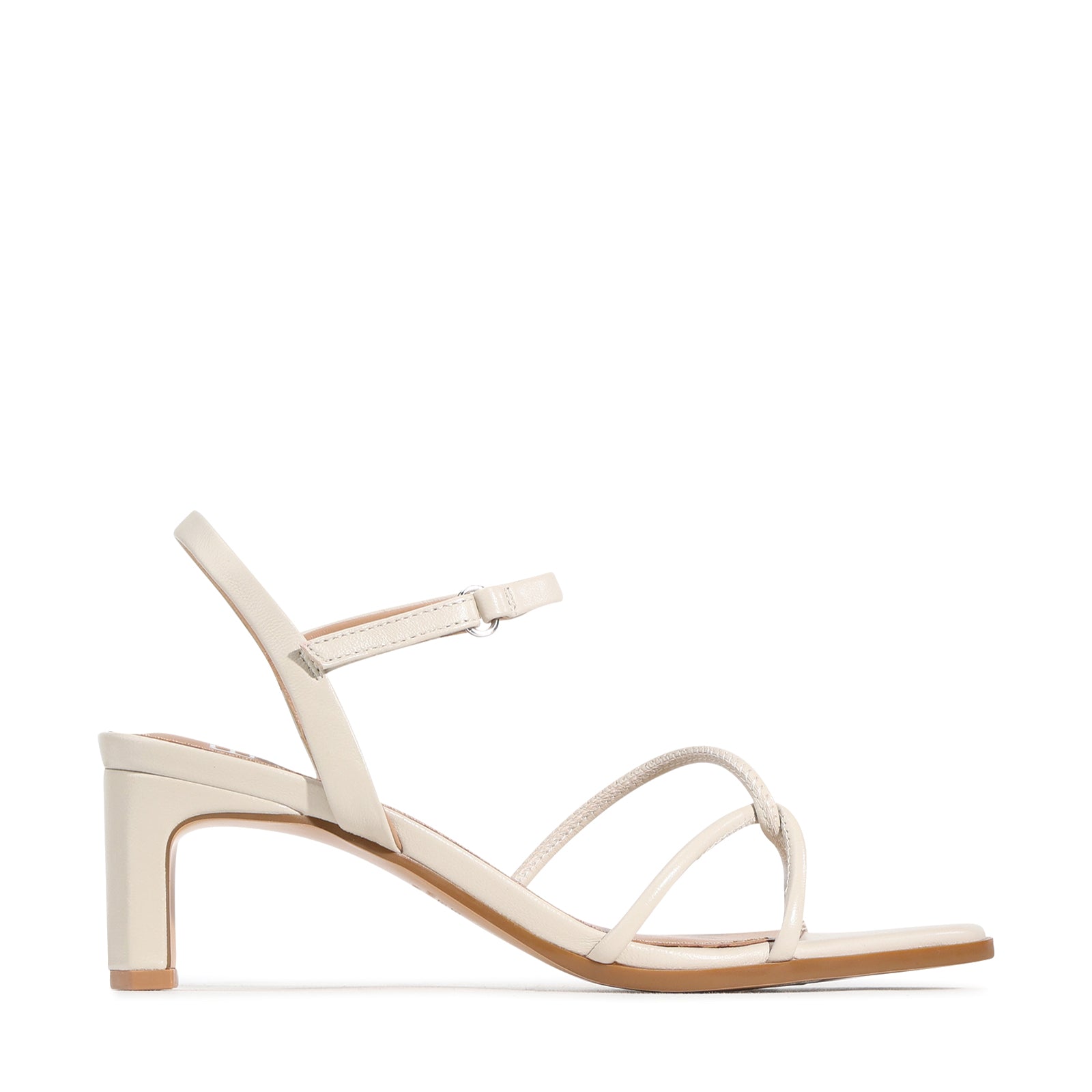 EOS Footwear Vanish Leather Sandal Heel in Off-white
#Color_Off-white