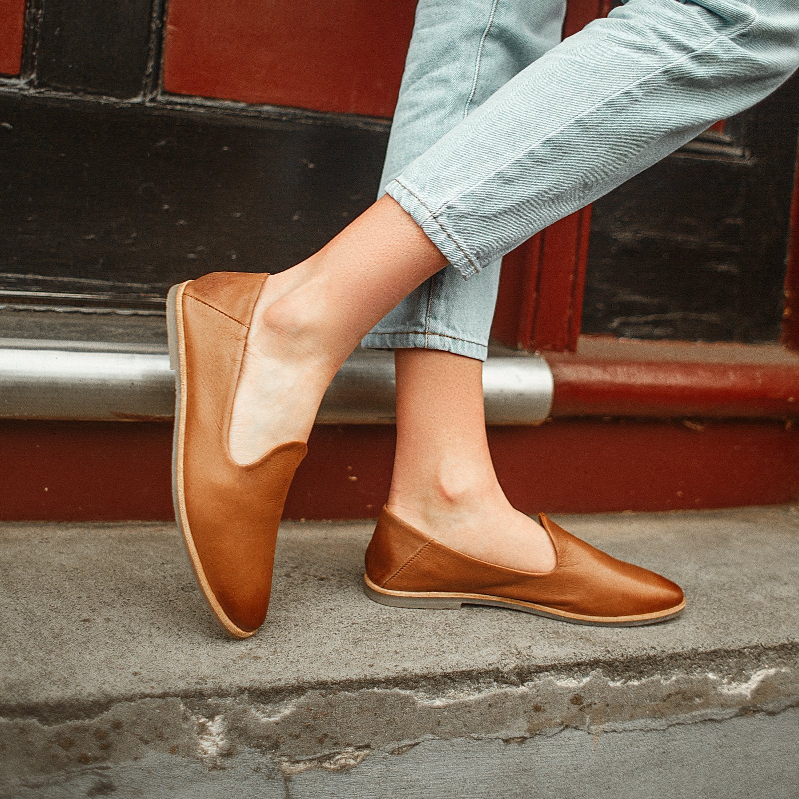 Jose 皮革乐福鞋