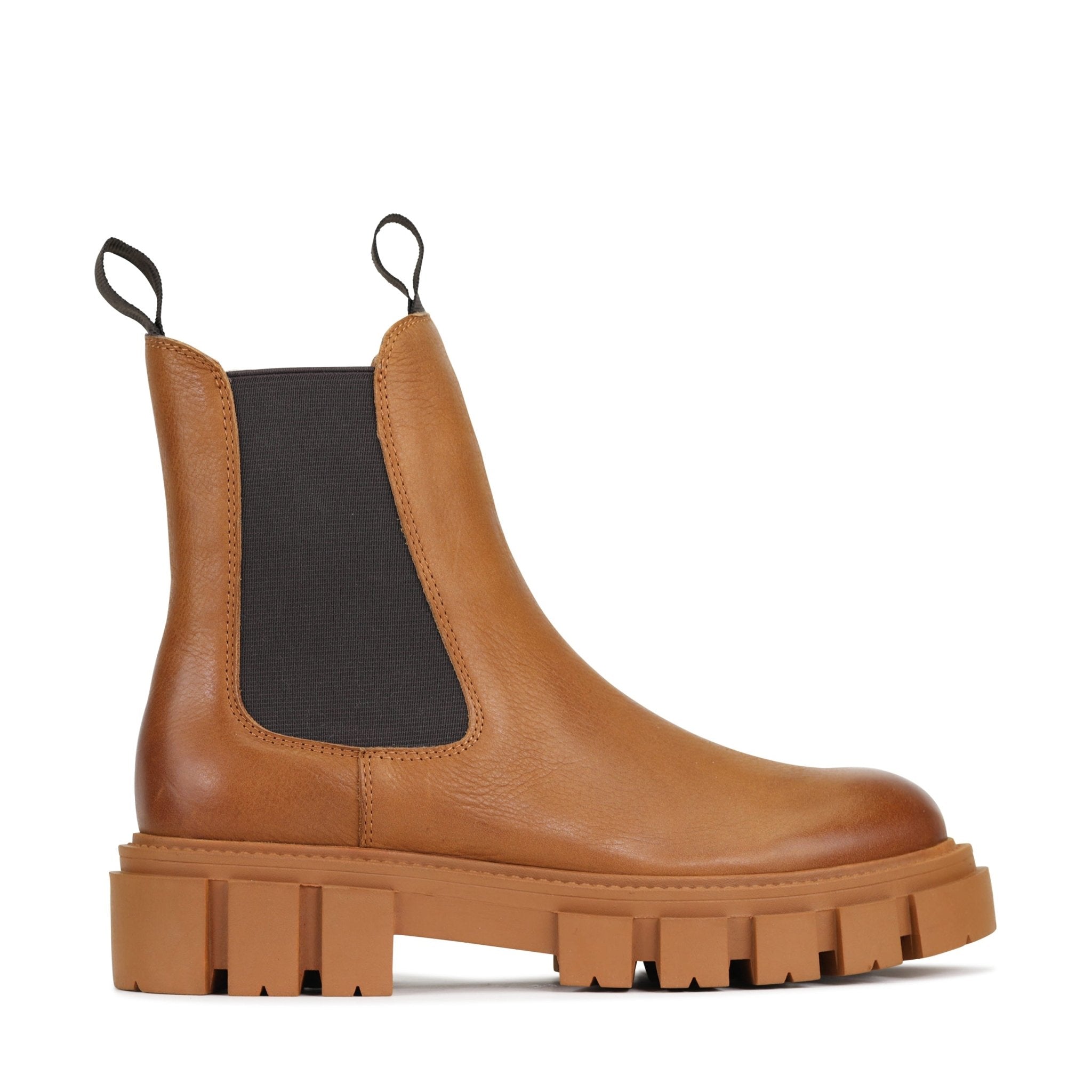 Chelsea boots cognac clearance femme