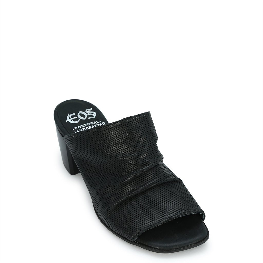 Irony Heeled Slides - EOS Footwear - Slides #color_black perf