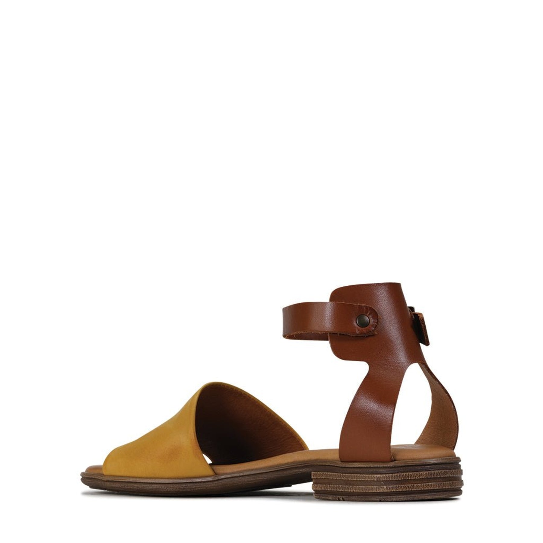 ILOS - EOS Footwear - Ankle Strap Sandals #color_Mustard/brandy