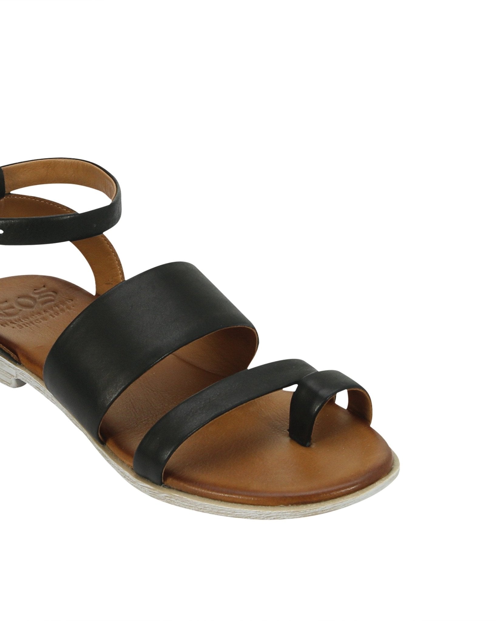 Loui Leather Ankle Strap Sandals #color_black