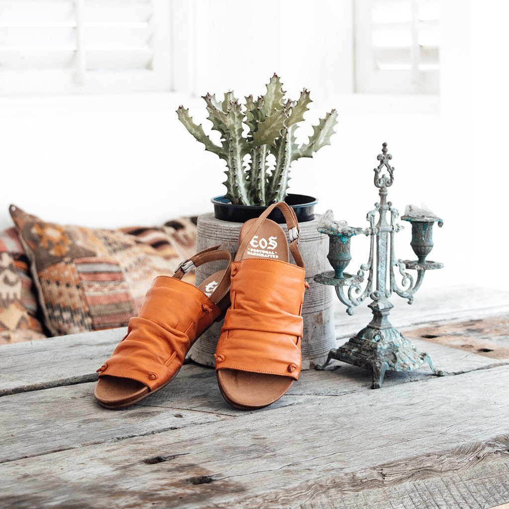 Lazer Leather Sling Back Sandals - EOS Footwear - Sling Back Sandals