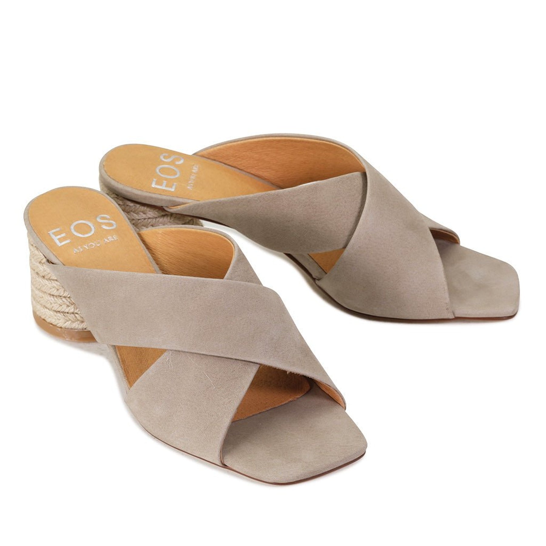 Petora Leather Slides Pastel - EOS Footwear - Slides #color_stone