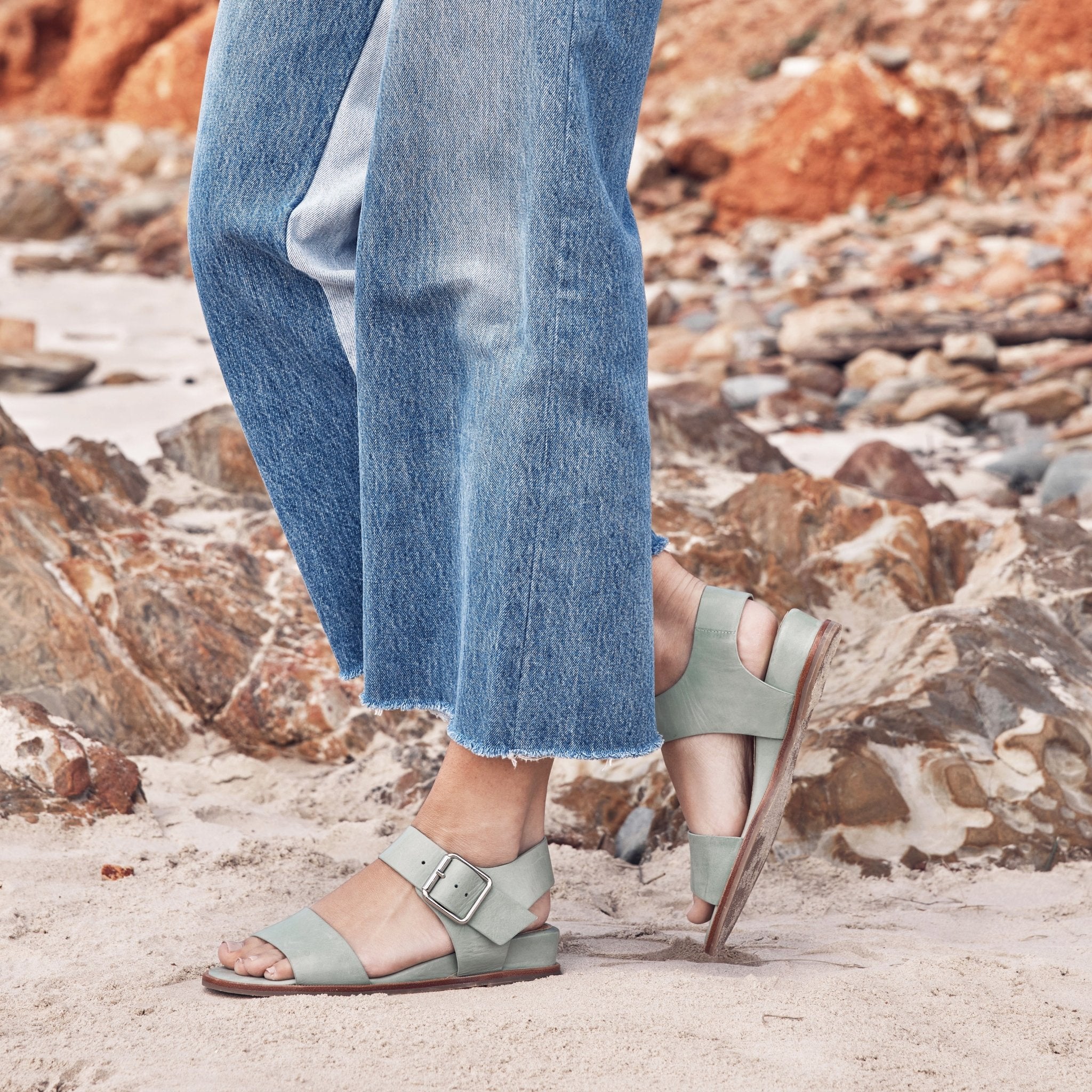Hight Leather Ankle Strap Sandals Off - EOS Footwear - Ankle Strap Sandals HIGHT - EOS Footwear - Ankle Strap Sandals #color_basil