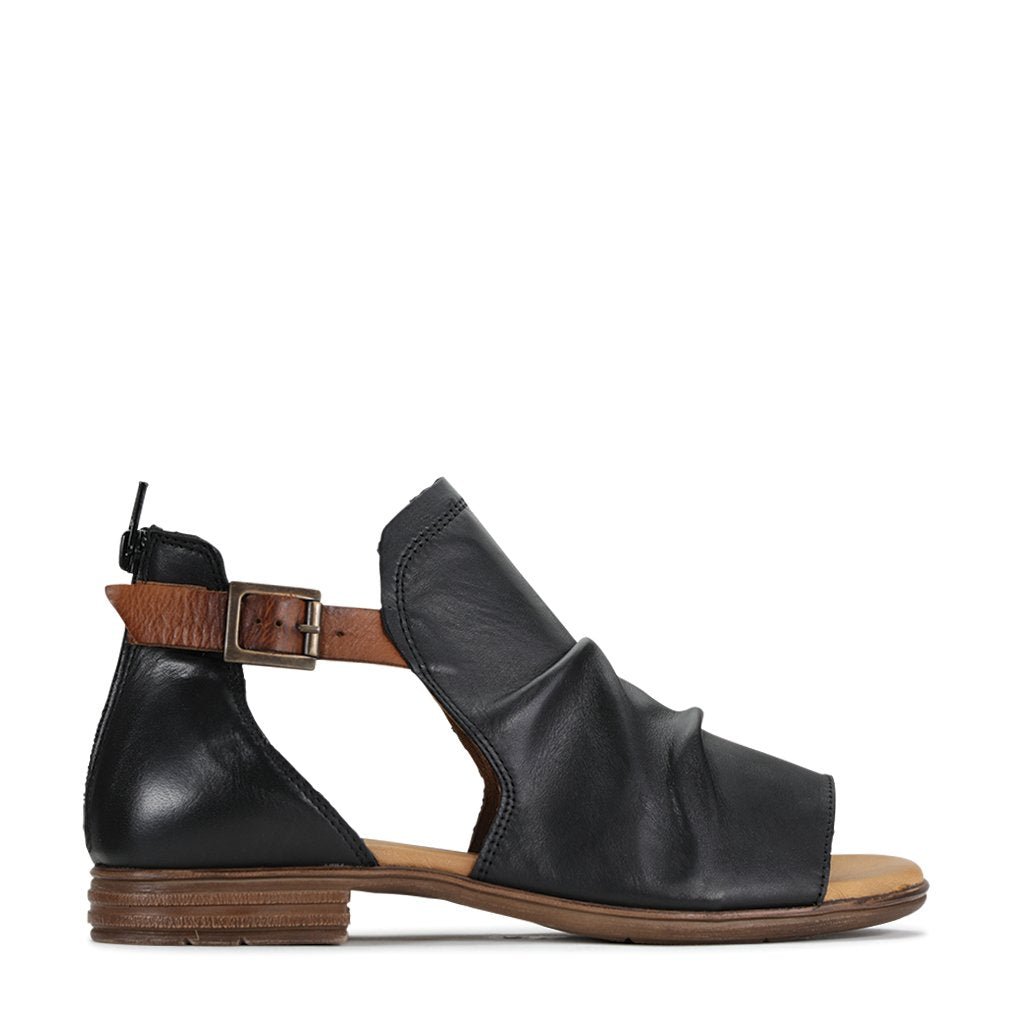 ILOSIA - EOS Footwear - Ankle Strap Sandals #color_Brandy/black