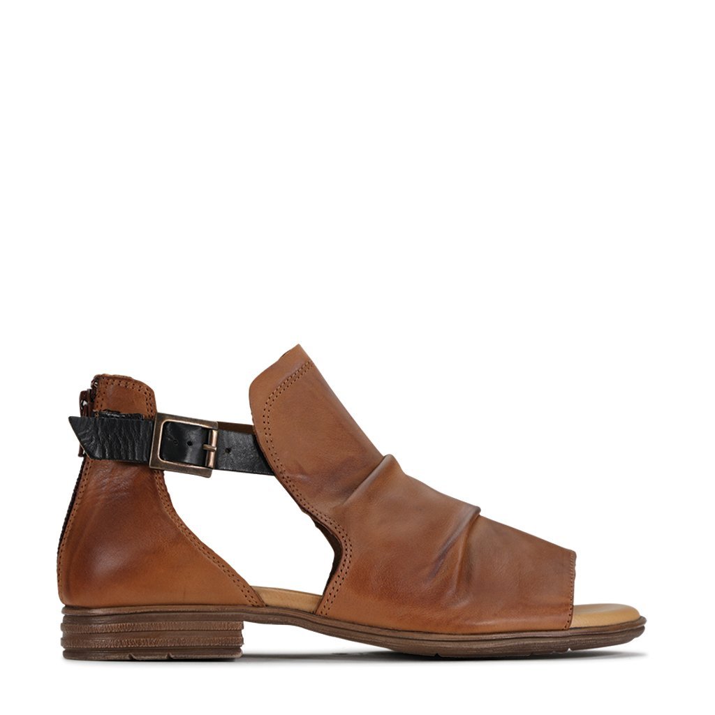 ILOSIA - EOS Footwear - Ankle Strap Sandals #color_Brandy/black