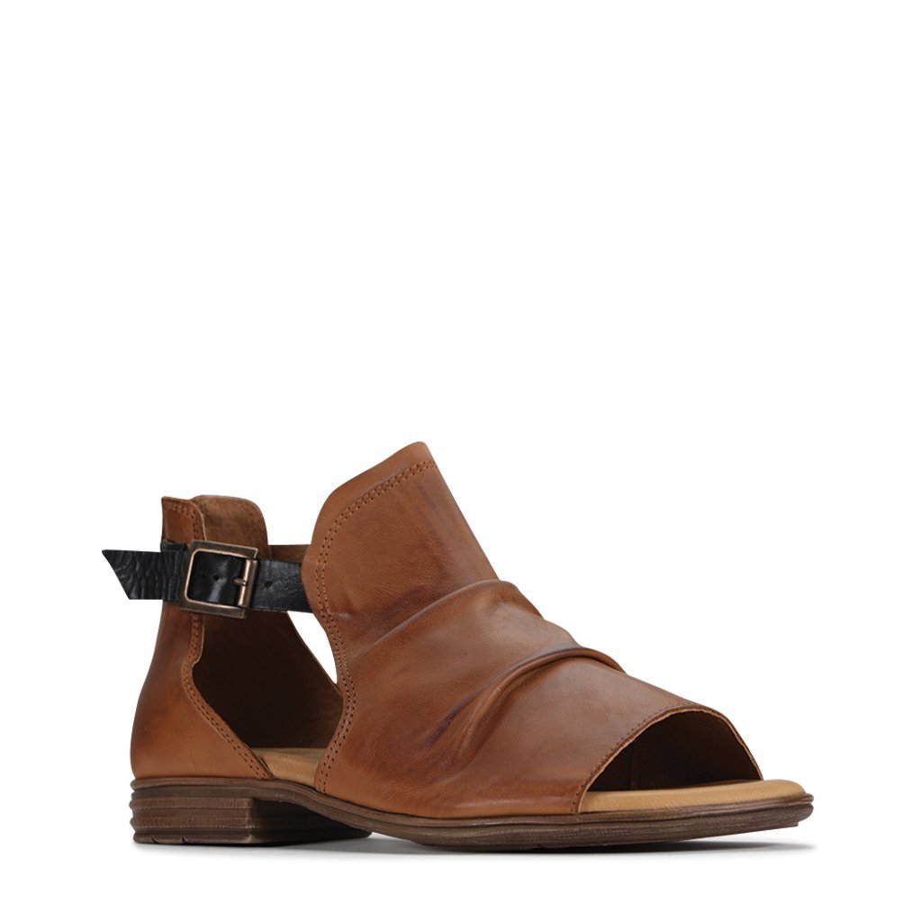 ILOSIA - EOS Footwear - Ankle Strap Sandals #color_Brandy/black