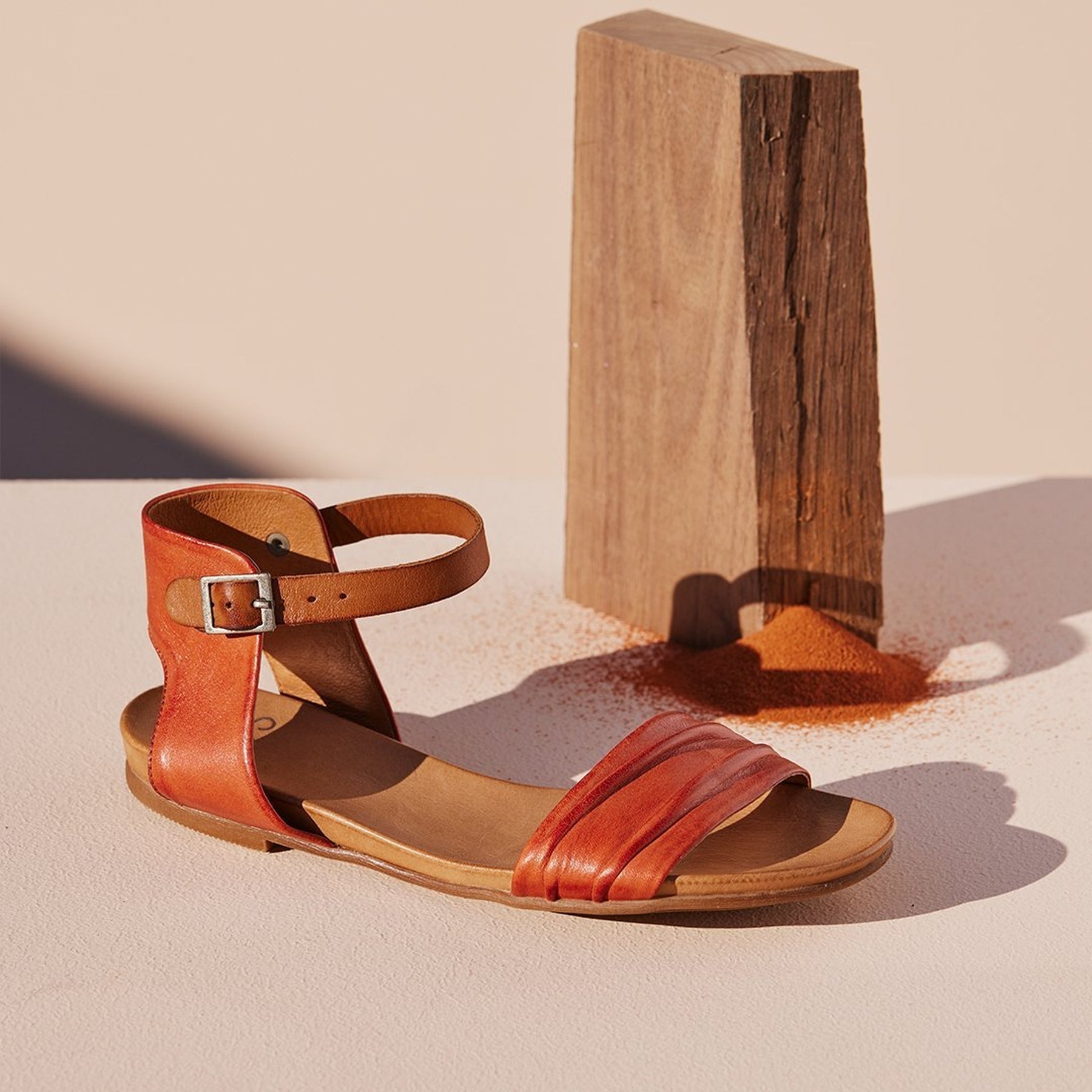 LARNI - EOS Footwear - Ankle Strap Sandals #color_Brick/brandy