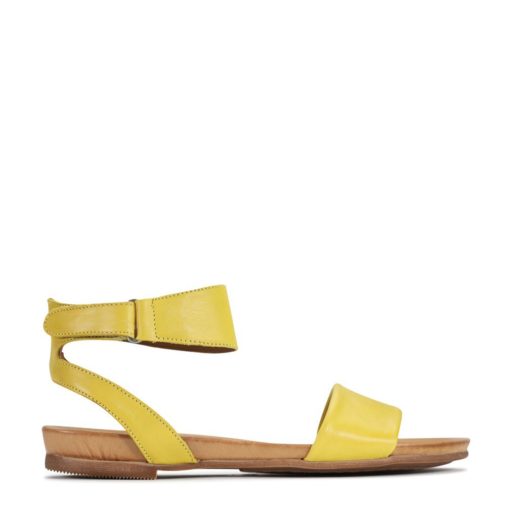 LAUREN - EOS Footwear - Ankle Strap Sandals #color_yellow