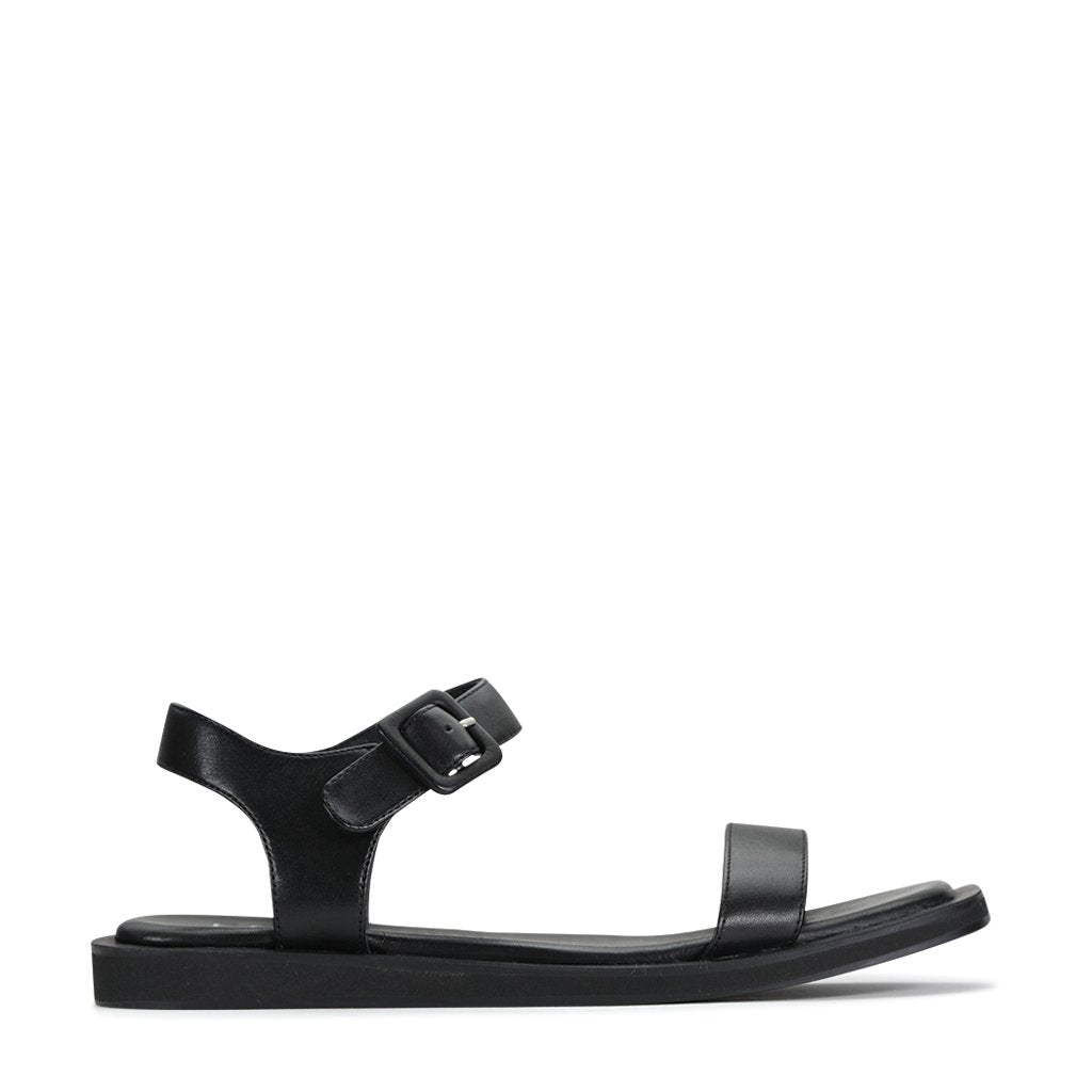Mishon Leather Ankle Strap Sandals - EOS Footwear - Ankle Strap Sandals #color_black