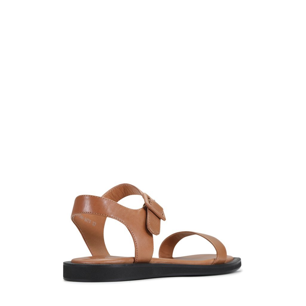 Mishon Leather Ankle Strap Sandals - EOS Footwear - Ankle Strap Sandals #color_brandy