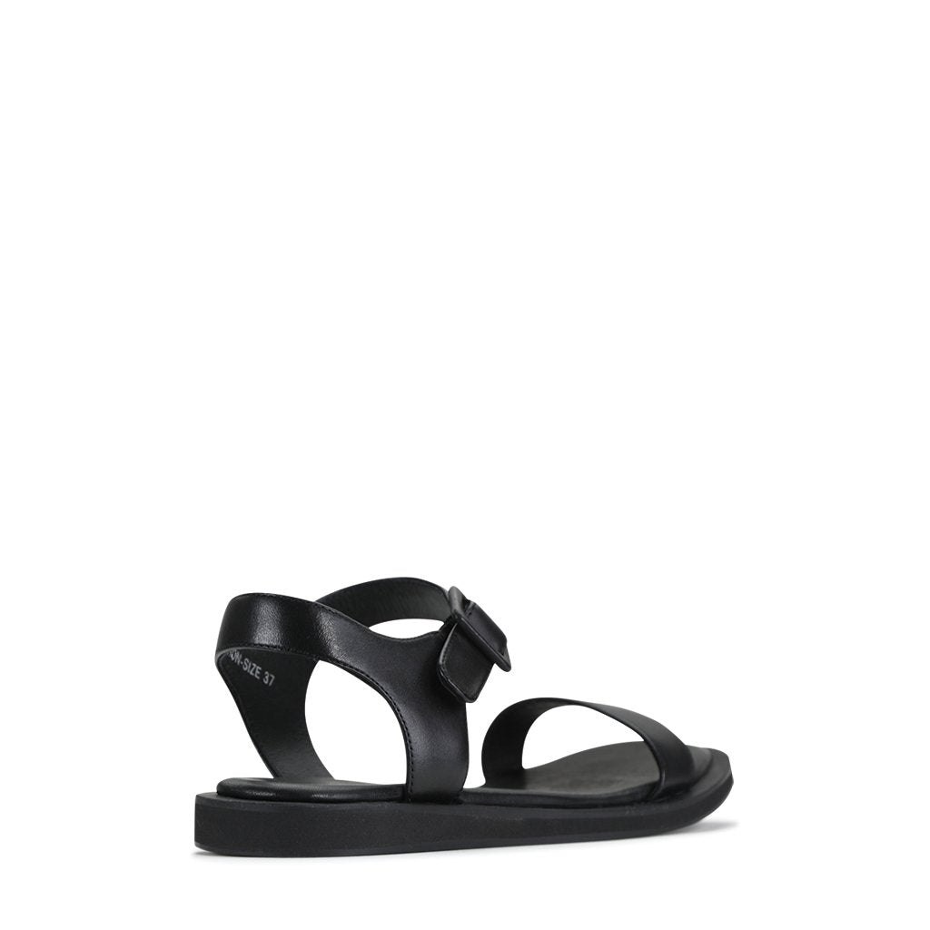Mishon Leather Ankle Strap Sandals - EOS Footwear - Ankle Strap Sandals #color_black