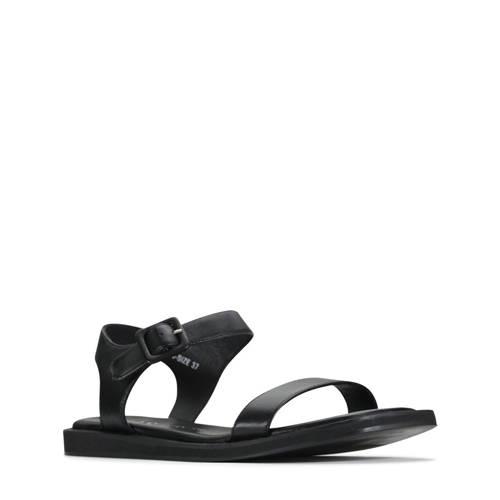 Mishon Leather Ankle Strap Sandals - EOS Footwear - Ankle Strap Sandals #color_black