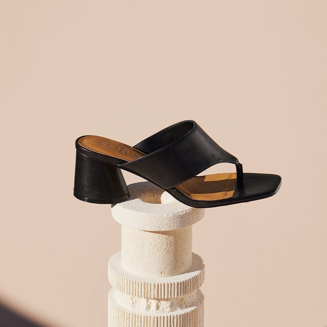 PETITE - EOS Footwear - Sling Back Sandals #color_Black