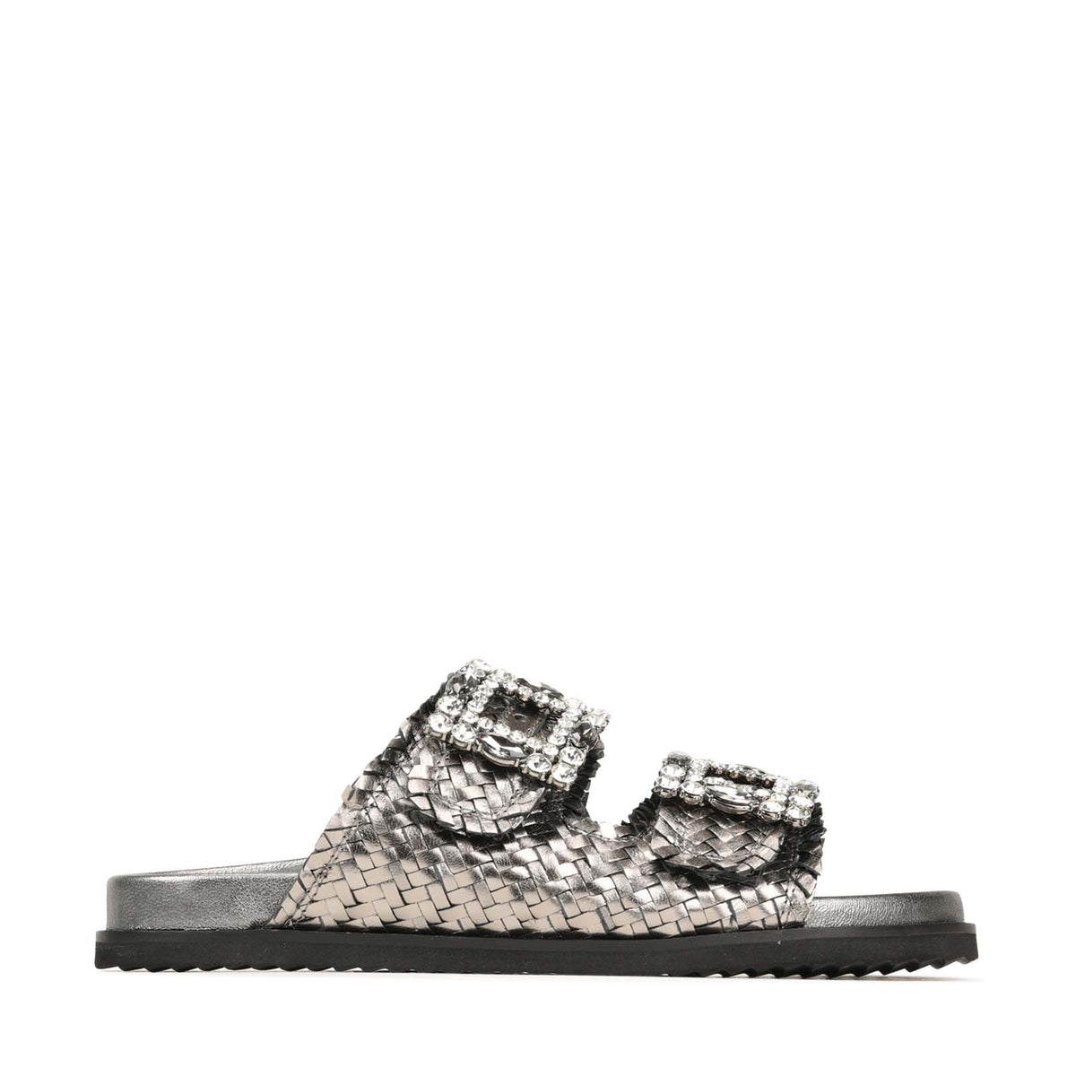 EOS Adinah | Women Slides | Metallic Accent Double Strap