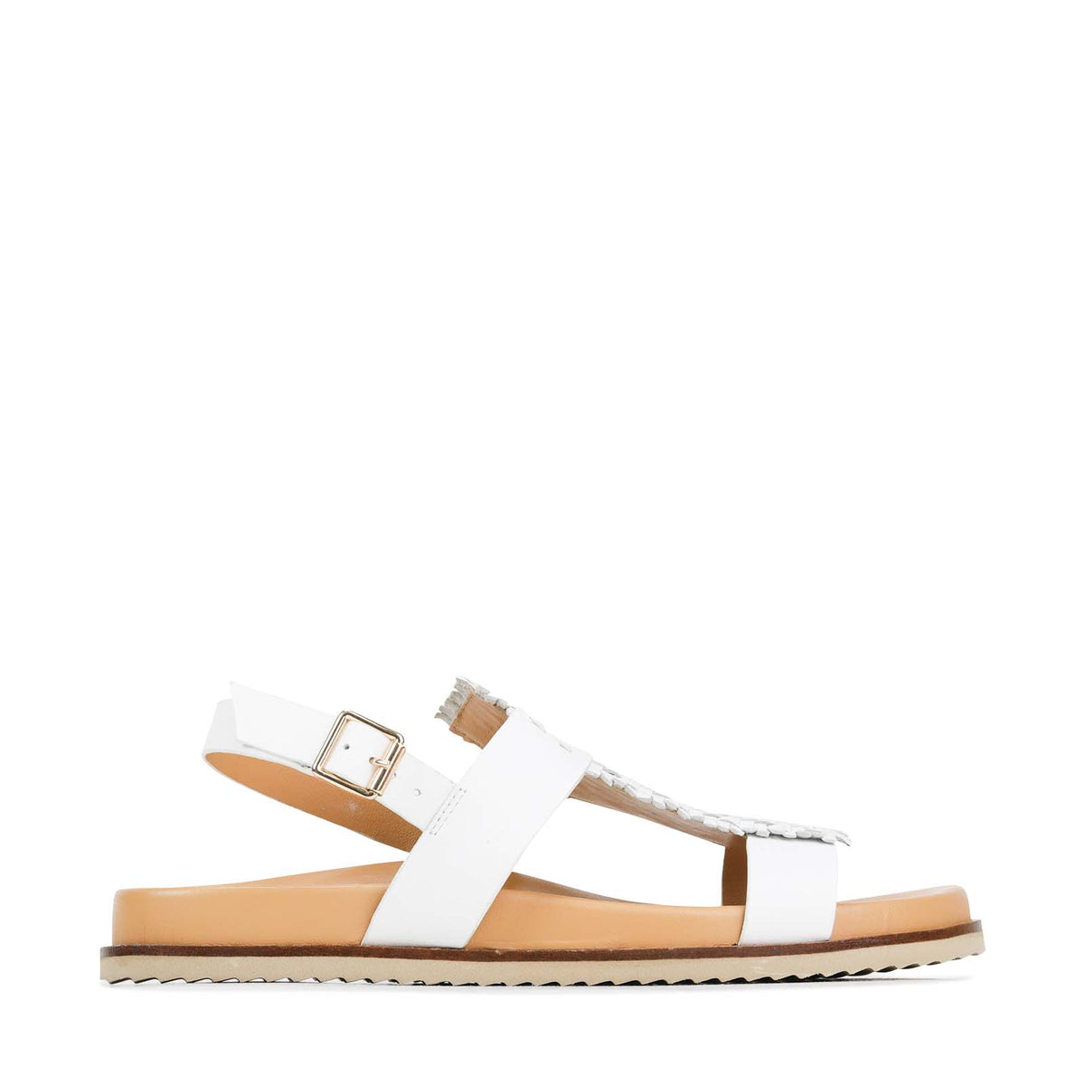 EOS Adinah | Women Leather Slides | Metallic Double Strap