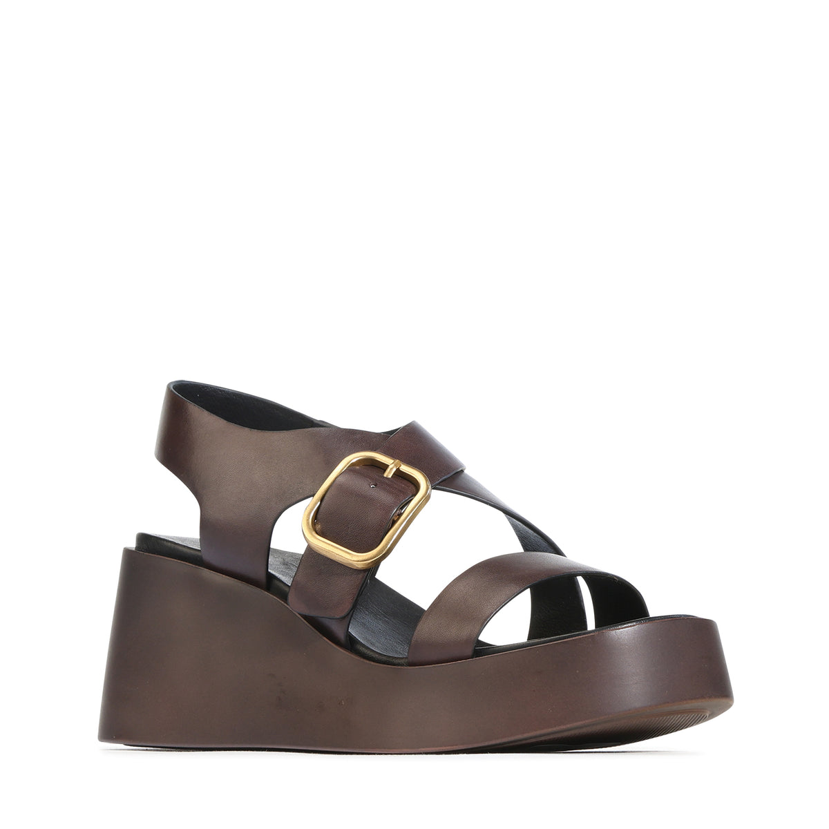 EOS Footwear Arianis Leather Sandal Wedge in chestnut
#Color_chestnut