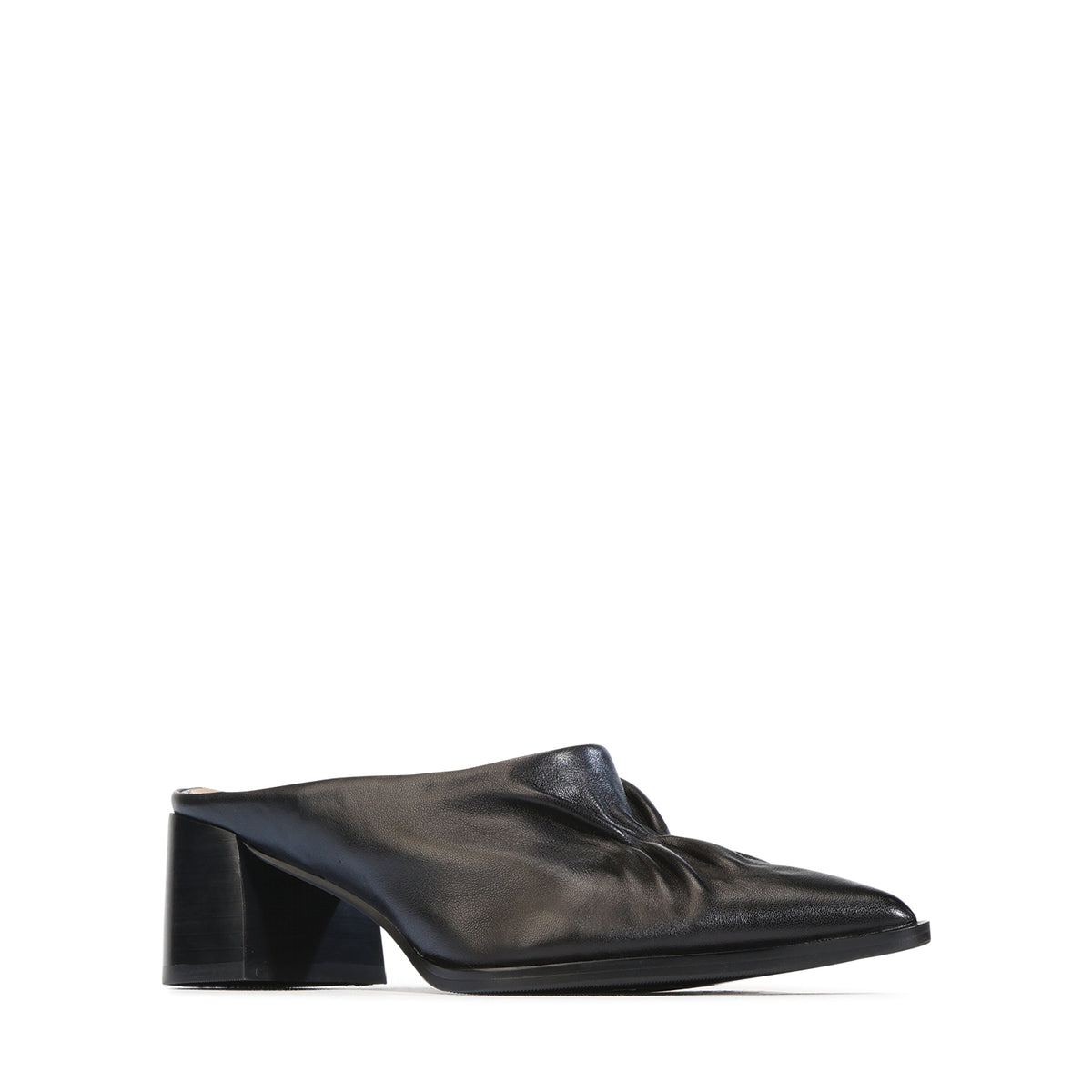 EOS Footwear Aur Leather Mule in black
#Color_black