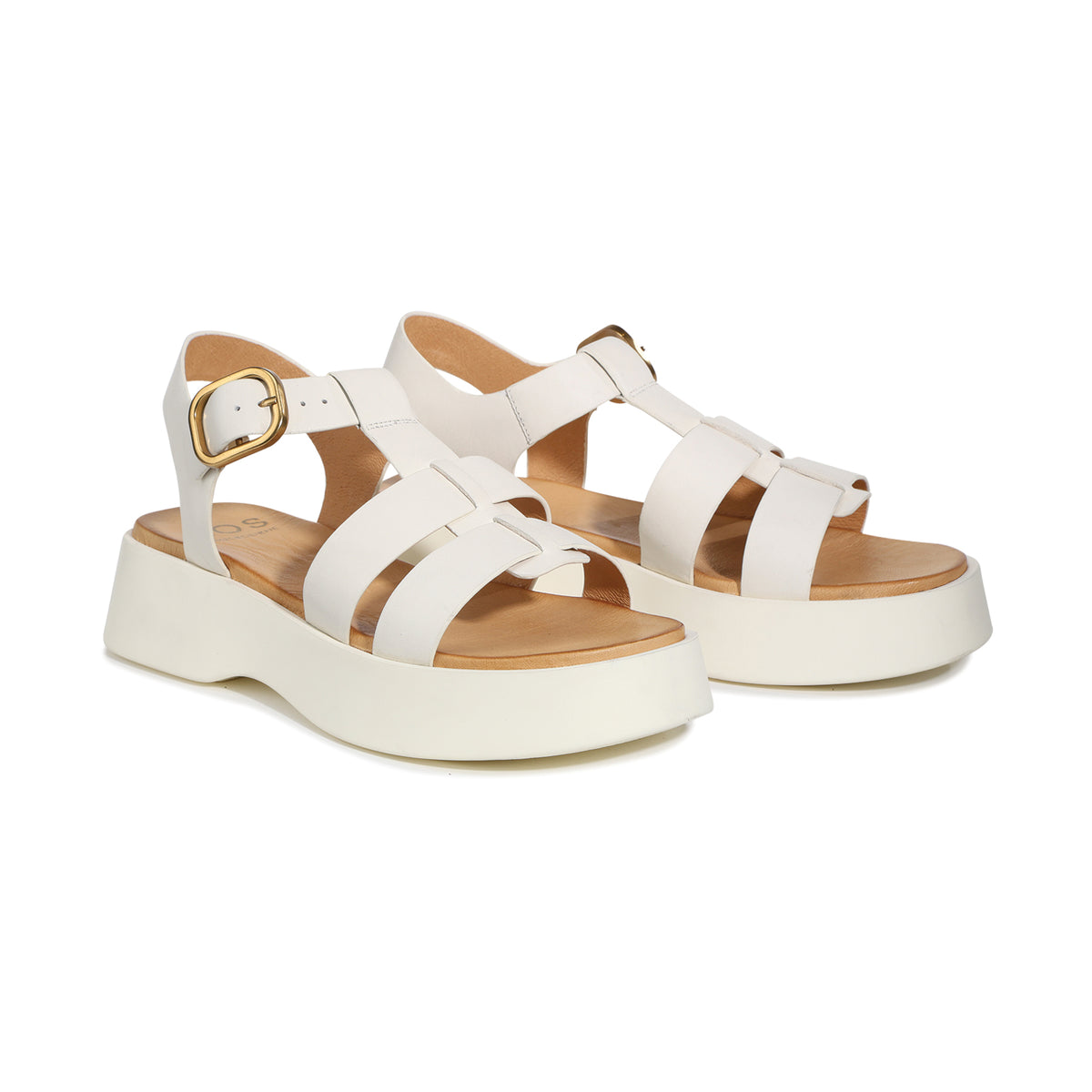 EOS Footwear Bario Leather Sandal in Bone
#Color_bone